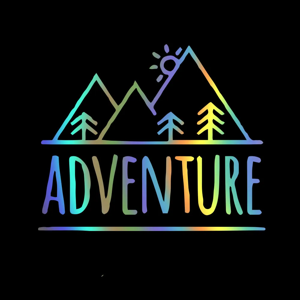

Creativity Mountains ADVENTURE Car Stickers And Decals Waterproof Cover Scratches Decoration Car Accessories KK14*12cm