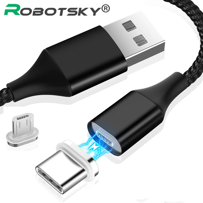 Магнитный кабель 3 А Micro USB Type C для Samsung Huawei Xiaomi магнитный шнур зарядки и передачи