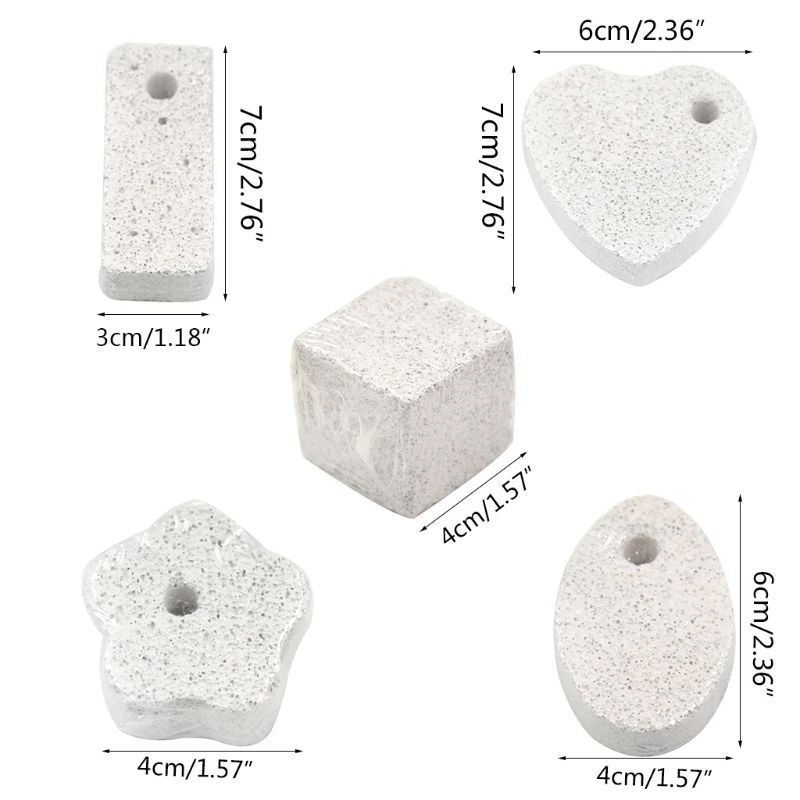 

5Pcs Hamster Chew Toys Teeth Grinding Stones Volcanic Rock Block Mineral Calcium 85DB