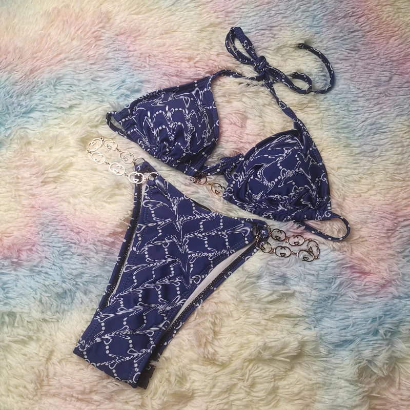 

Sexy Women Bikini Swimsuit Push-up Bra Bikini Set Two Piece Swimwear Low Waist Bathing Suit Summer Halter Swimming Suits