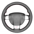 Черный чехол рулевого колеса автомобиля из искусственной кожи для Ford Focus ST 2005-2010 Focus RS 2005-2011 Focus 3 2005 2006 2007 2008 2009 2010