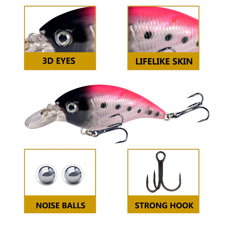 1 шт. воблеры качественная кренкбейт искусственная приманка для рыбной ловли 7 5