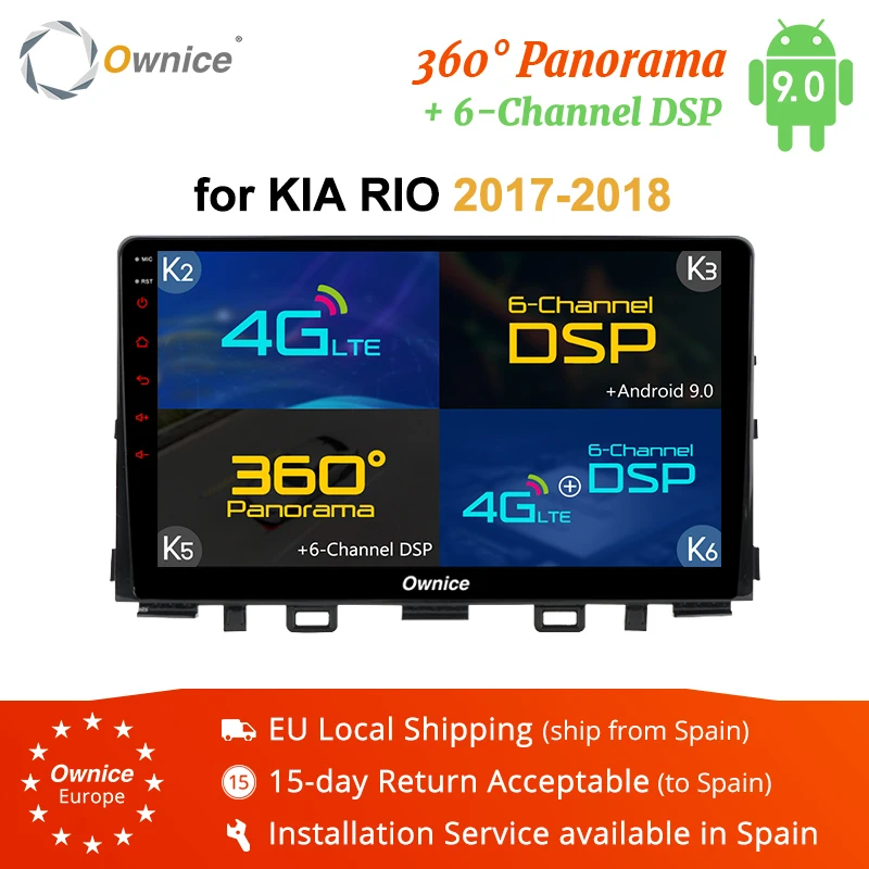 Ownice K1 K2 K3 K5 K6 2G Восьмиядерный Android 8,1 автомобильный DVD gps плеер для Kia RIO- мультимедийная Поддержка автомобиля Play 4G LTE ips