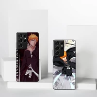 anime kurosaki ichig phone case for samsung a51 a32 a52 a71 a50 a12 a21s s10 s20 s21 plus fe ultra
