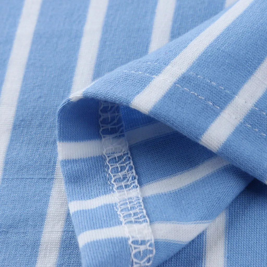 

TELOTUNY Women's Pregnant Nursing Breastfeeding Top maternity 3/4 Sleeve Stripe Blouse clothes Pregnant t-shirt tops ZO16