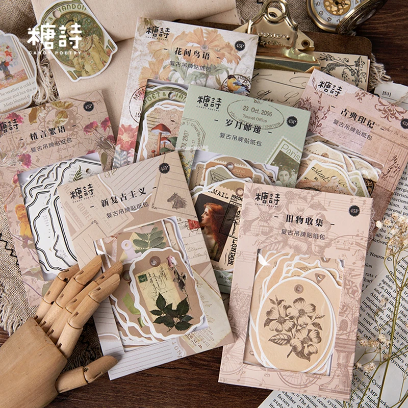 45 детской винтажной бирки для растений декоративные наклейки рукоделия