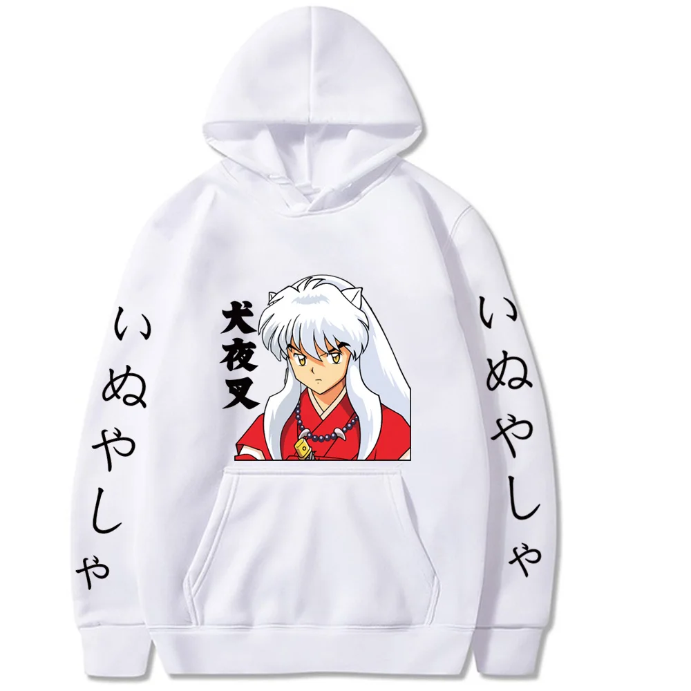 

Hot Japanese style Harajuku Hiphop Pullovers Uniex Anime InuYasha Fashion Casual Japanese Hot Anime Male Sleeves Male Streetwear