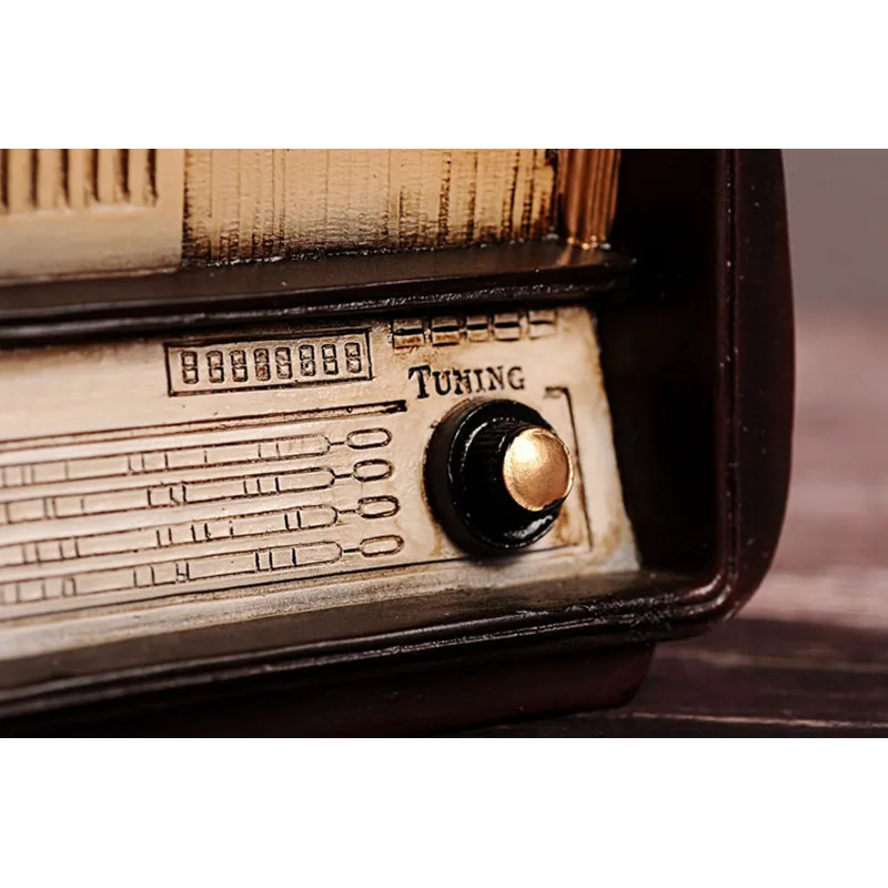 Продажа Европа Винтаж радио ремесло Смола Радио Модель ретро ностальгические украшения бар Домашний Декор Аксессуары подарок Античная имитация