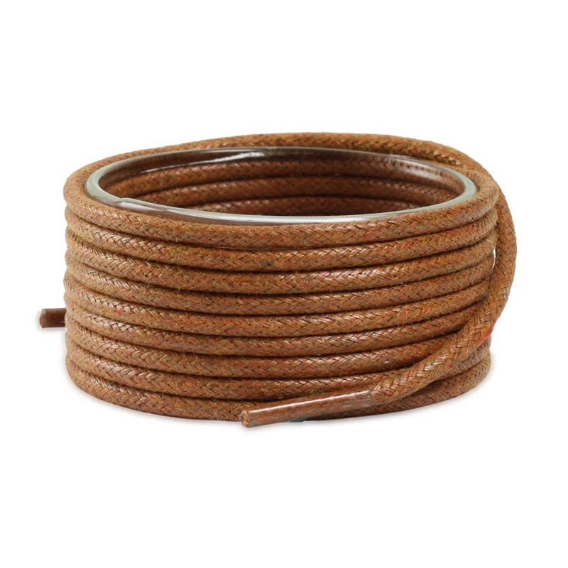 1 пара круглые шнурки для ботинок кожаные водонепроницаемые Вощеная хлопковая