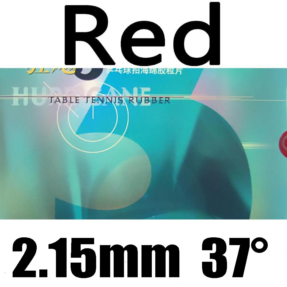 DHS NEO Hurricane 3 Attack Loop Pips-в настольном теннисе PingPong резиновый с губкой - Цвет: Red 2.15mm H37