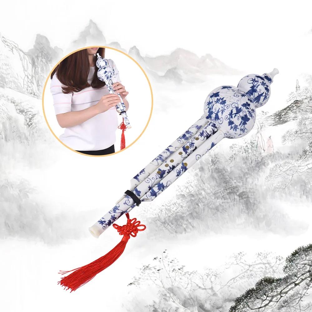 C-Key Hulusi Cucurbit Flute Bottle Gourd Silk Chinese традиционный инструмент из смолы с китайским узлом
