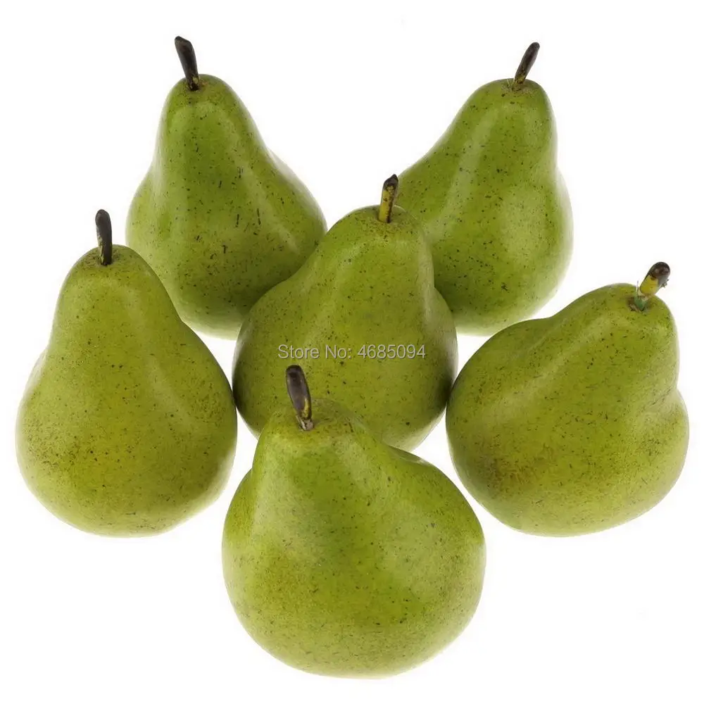 Высококачественное искусственное зеленое грушевидное украшение gрезорт 6 шт.