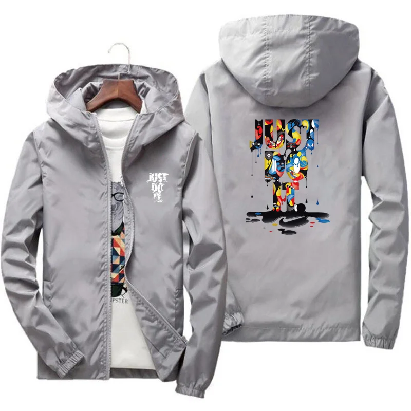 

Spring/summer 2021 men's jacket men's street windbreaker hoodie cartoon Harajuku zipper thin men's jacket outdoor leisure