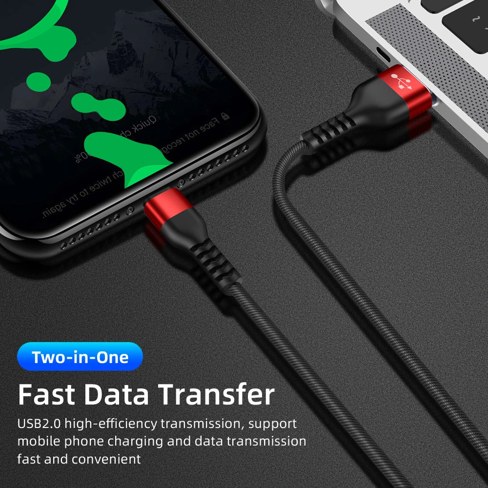 2M Micro USB Type C Cable for Xiaomi Redmi K20 Pro 5A Fast Data Samsung S8 S9 S10 Huawei P30 Super Charge Cord | Мобильные телефоны