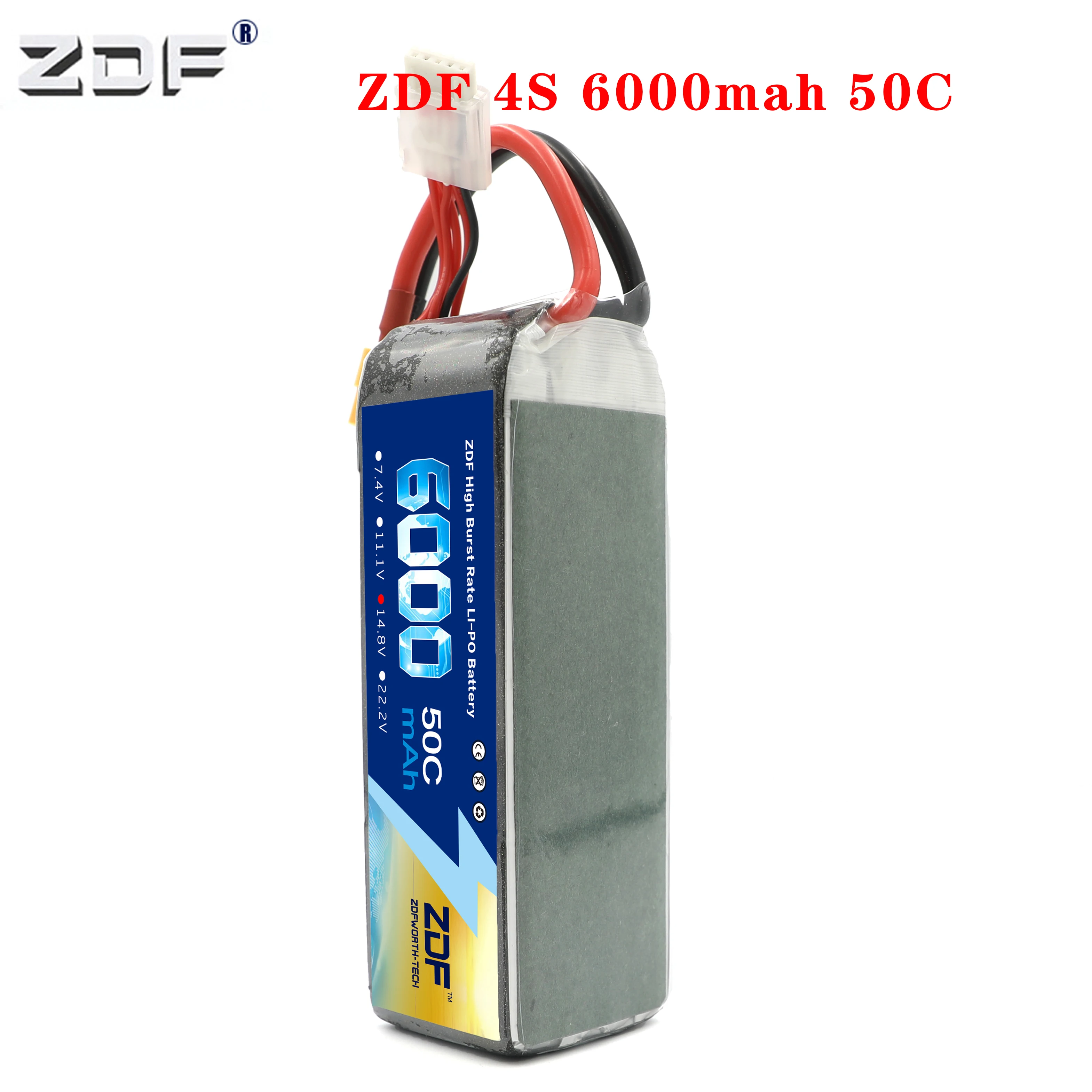 ZDF power перезаряжаемый 6000mah 50C 4S 14 8 v max100C lipo аккумулятор для Радиоуправляемый гонщик