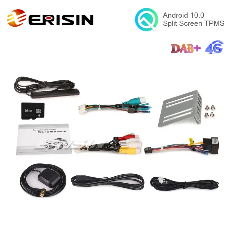 Erisin ES5137U 6.95&quot 2Din Android 10.0 Car Stereo GPS WiFi 4G DAB+ DVR OBDII Radio RDS TPMS DVD|Автомагнитолы| |