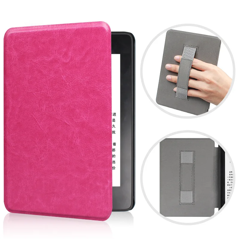 rose red Из искусственной кожи чехол для Kindle Paperwhite 4 смарт-чехол с держателем для Kindle Paperwhite 10th Gen - Цвет: rose red