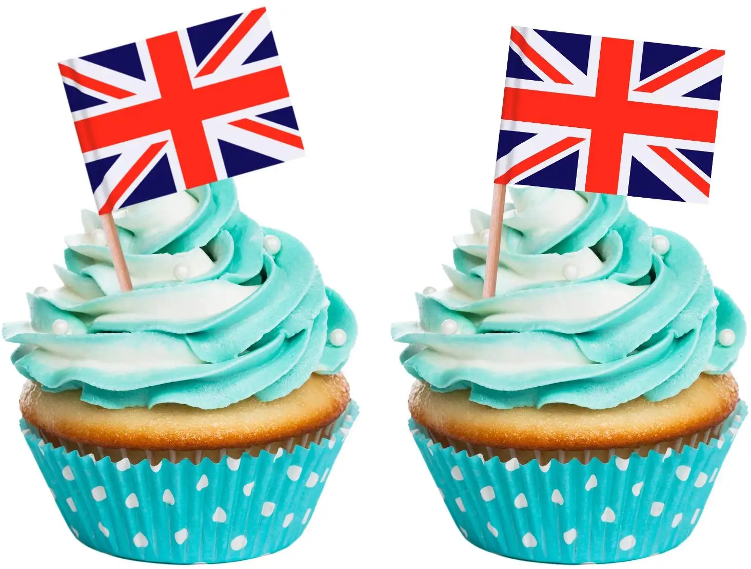 100 шт. зубочистки с британским флагом флаг союза Джек топперы для кексов на день