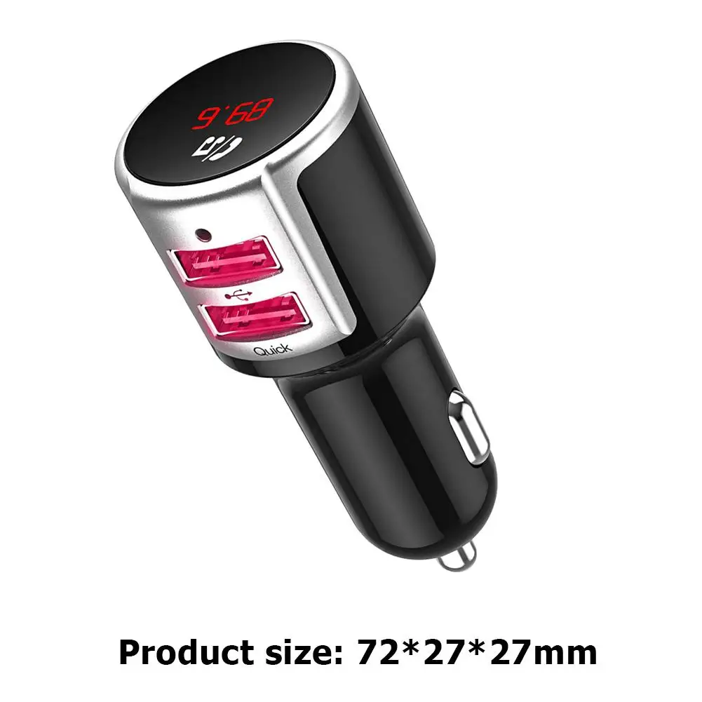 

BC33 Bluetooth FM Transmitter BT 4.2 Music Player 3.0 USB Charger Car Kit with Automobile Battery Voltage Detection