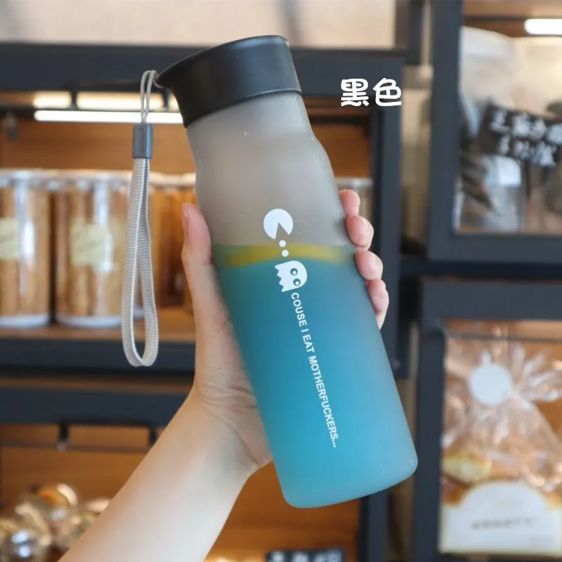 600 мл пластиковая свободная вода BPA бутылка большая емкость спортивные бутылки для воды портативный герметичный тренажерный зал бутылка для напитков
