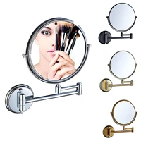 liuyue makeup mirror copper antique bathroom mirrors 3 x magnifying mirror folding shave 8 dual side chrome wall round mirror