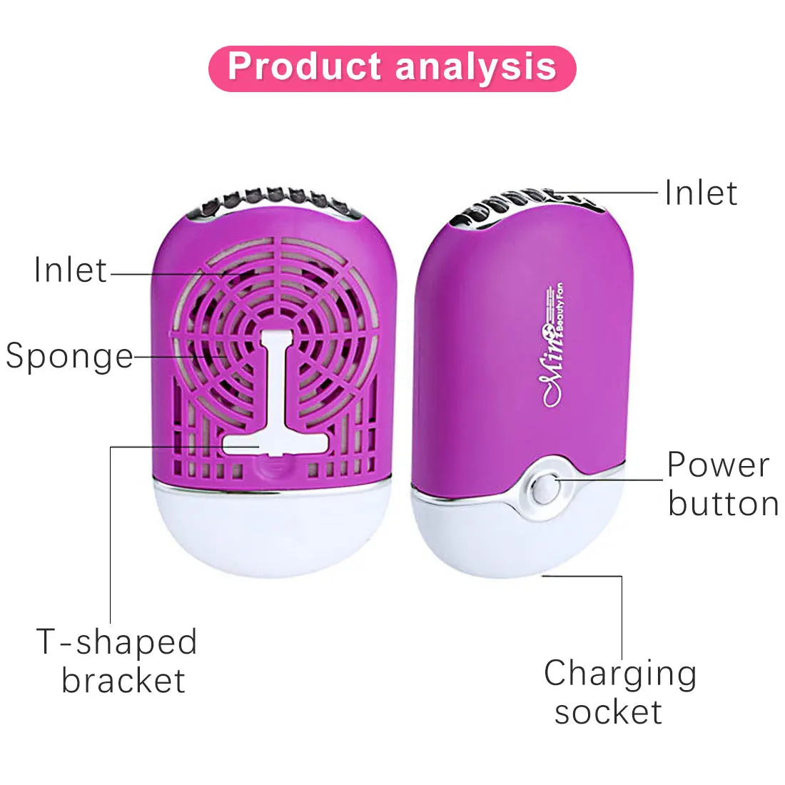 Мини-вентилятор для ресниц портативный с USB-портом 1 шт. | Красота и здоровье