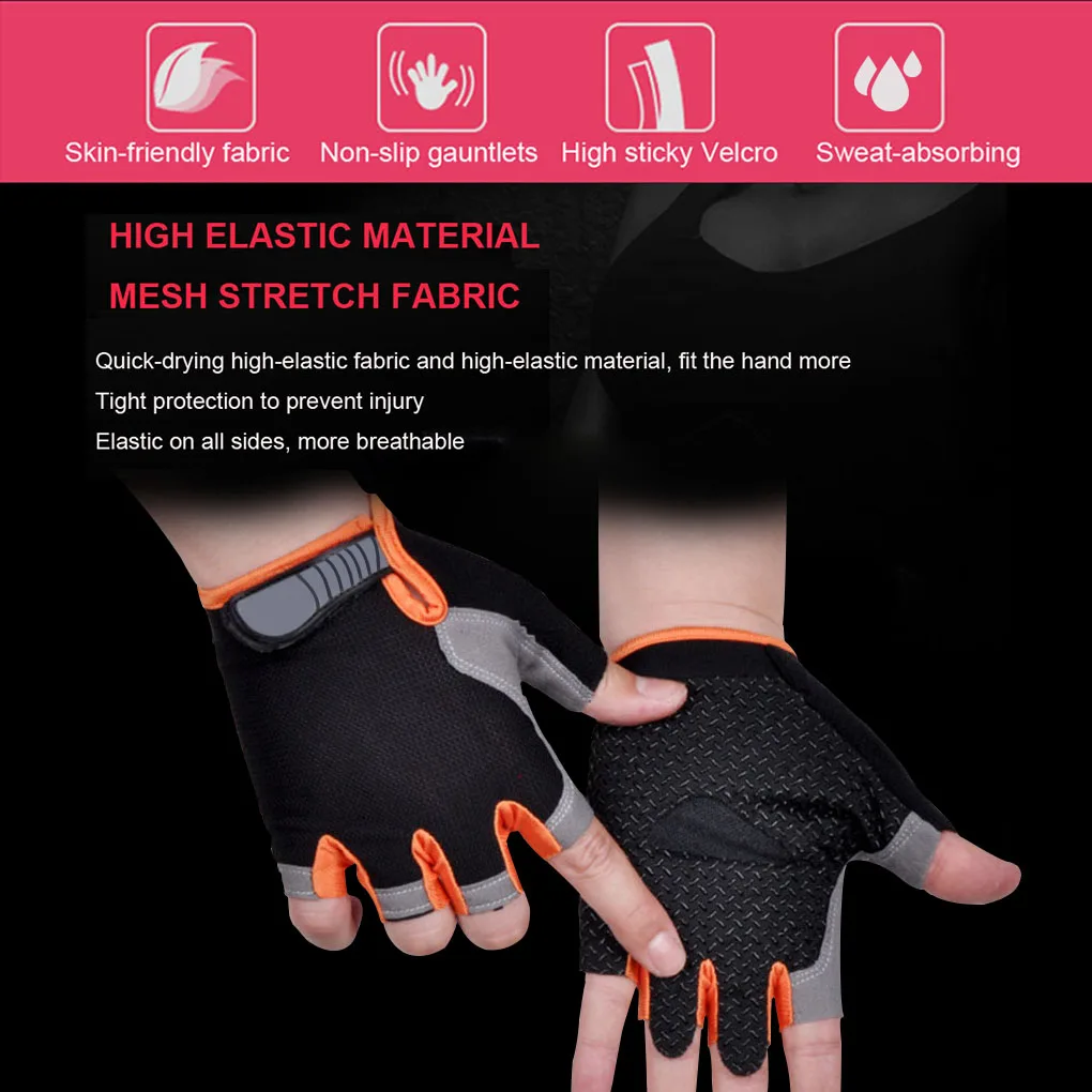

Unisex Outdoor Sports Gloves Men Women Half Finger Gloves Cycling Mittens Anti-slip Sweat-proof Mittens Anti-shock Gloves