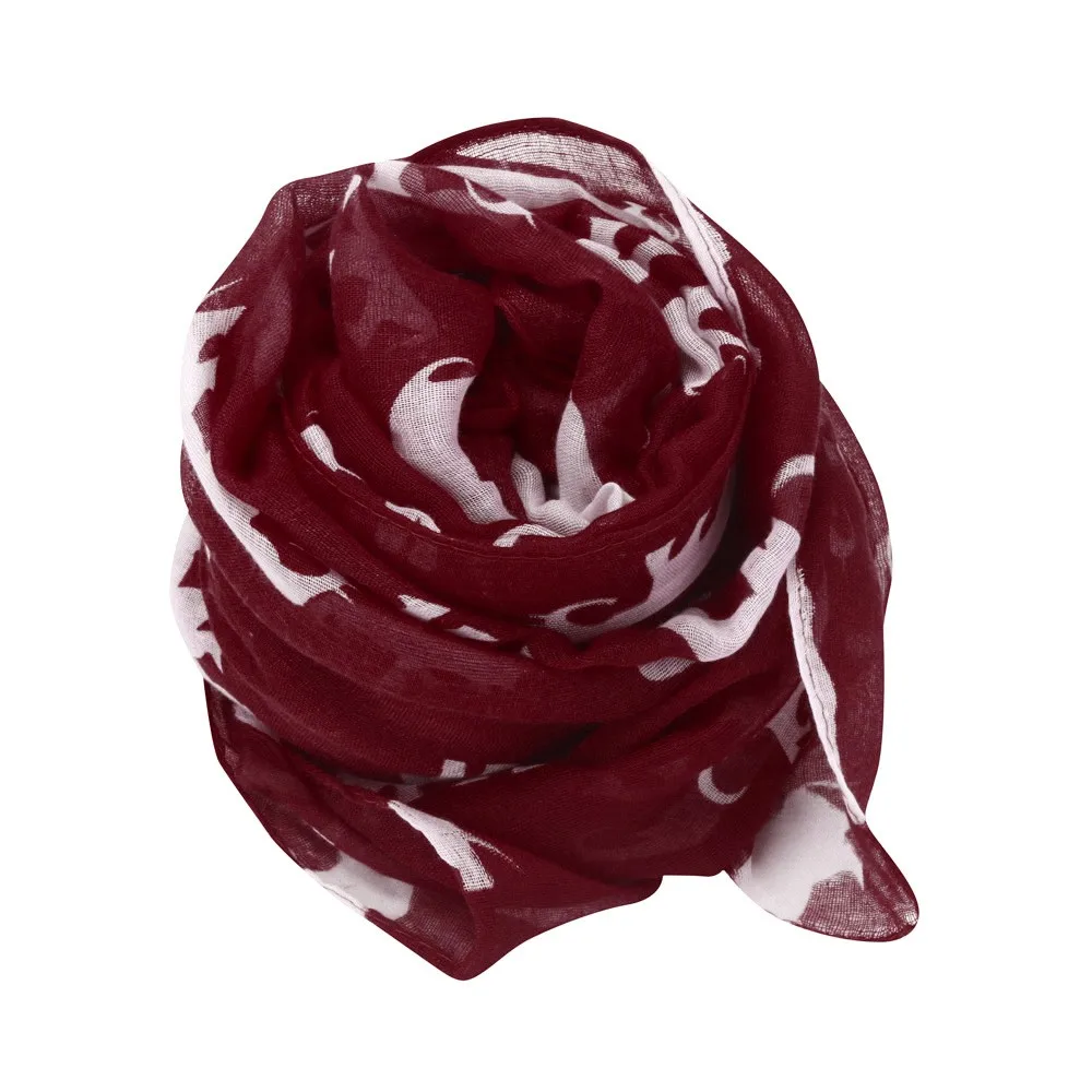Thin Shawls Floral Print Scarf For Ladies Satin Scarf Lady Womens Long Cute Elephant Print Scarf Wraps Shawl Soft Scarves