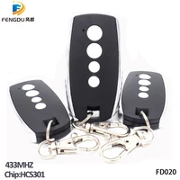 universal garage door remote control 433mhz opener 4 key rolling code hcs301hcs300 gate remote control with free shipping