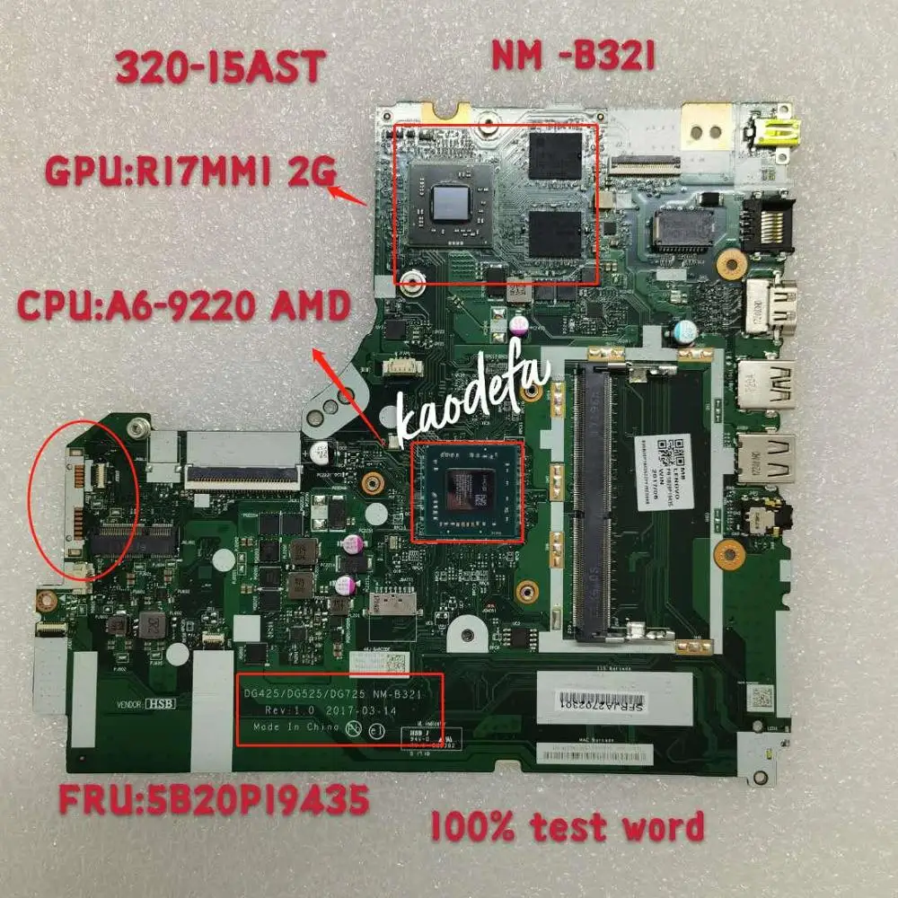 Placa-mãe para Computador Notebook Lenovo Ideapad 32015ast Placa-mãe para notebook