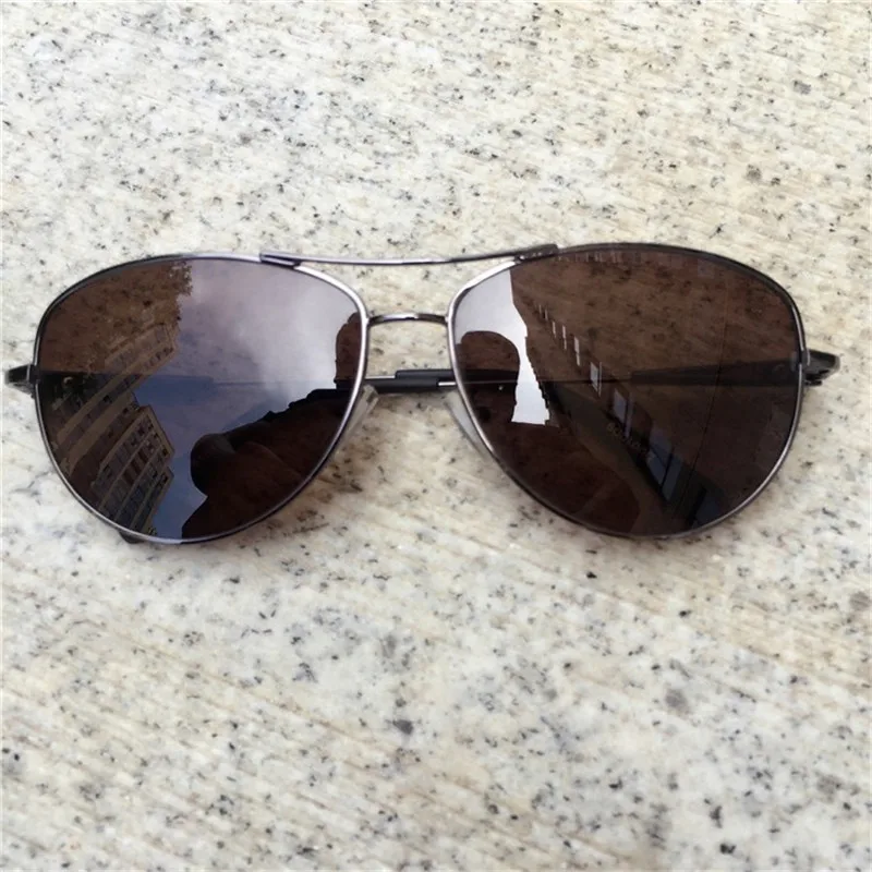 Мужское винтажное стекло Vazrobe коричневое от солнца с линзами из натурального