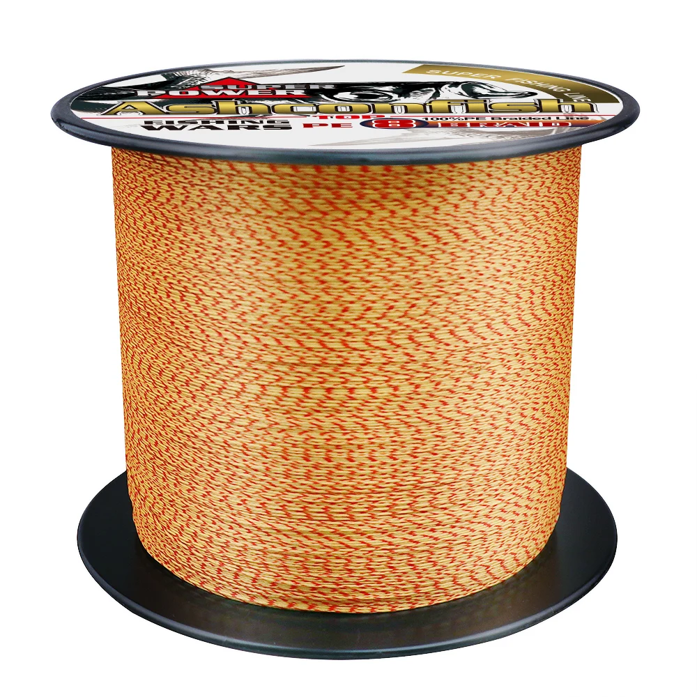 1500M 2000M long saltwater braided fishing line 8 Strands Super strong Extremely Low Smoother 6-300LBS mix color spot weave | Спорт и
