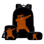 Customzied женский рюкзак для мальчиков и девочек, детские рюкзаки, детский школьный рюкзак Grizzly Bear, школьные сумки, рюкзак Mochila escolar