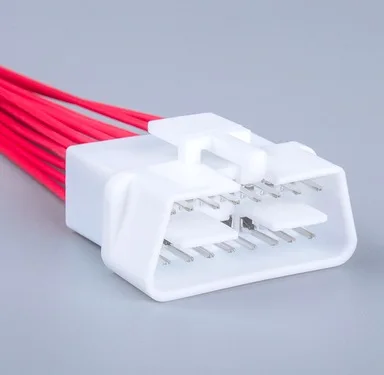 

automotive 16pin Assembled OBD male connector OBD2 solderless crimping male connector with 16 terminals 12V 24V