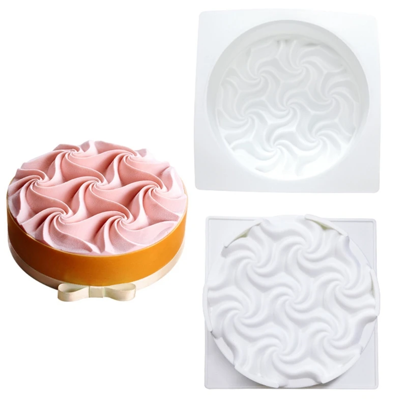 

Baking Silicone Mold for Jello, Mousse Cake, 3D Spiral Appearance Silicone Nonst 85LA