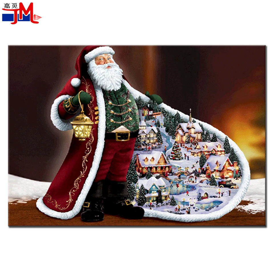 

Рождественский Декор, подарок, алмазная живопись, картины Санта-Клауса с Стразы, алмазная вышивка, квадратные наборы алмазной мозаики