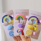3 шт.компл. милые заколки для волос с радужными облаками и леденцами для девочек, детские милые заколки для волос, заколка-Пряжка, украшение для волос, милые аксессуары для волос, Новинка