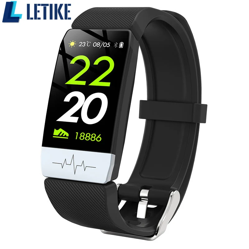 Letike Q1S ЭКГ PPG Смарт часы пульсометр кровяное давление smartwatch дисплей сна фитнес
