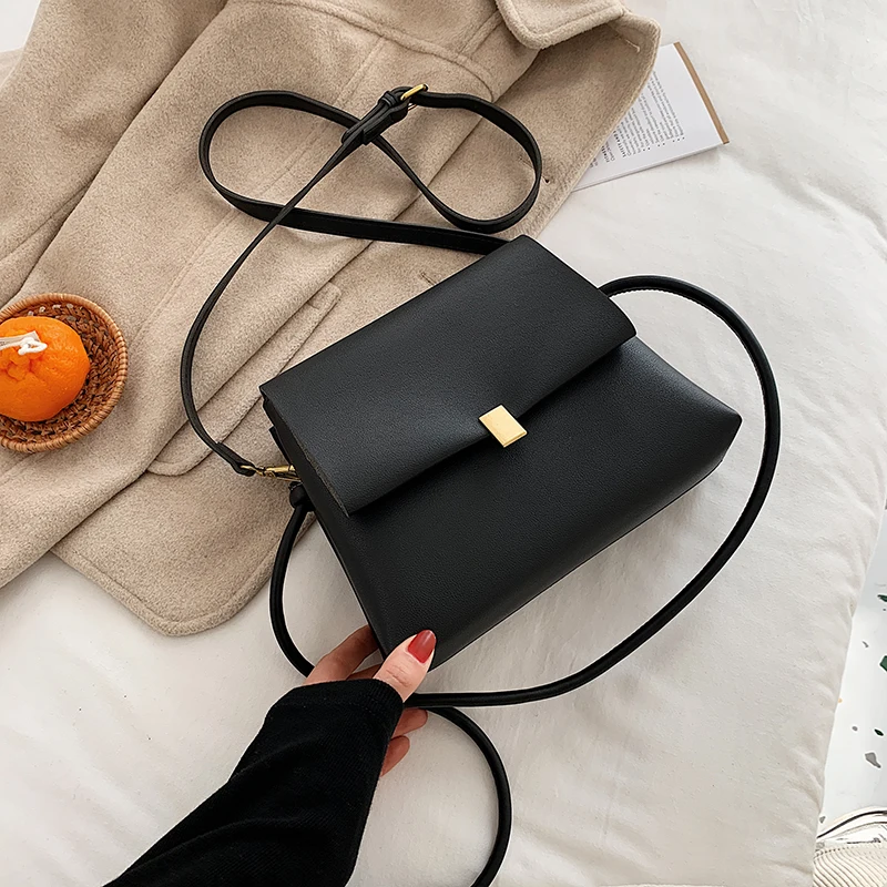 

Однотонная женская сумка из ПУ кожи, Повседневная сумка на плечо, женская сумка-мессенджер, роскошная дизайнерская женская сумка, повседнев...