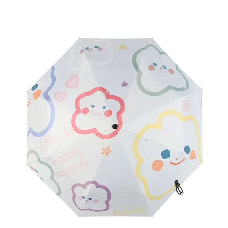 

Kids Gifts Umbrella Portable Travel Rain Windproof Three Folding UV Sun Protection Children's Umbrella
