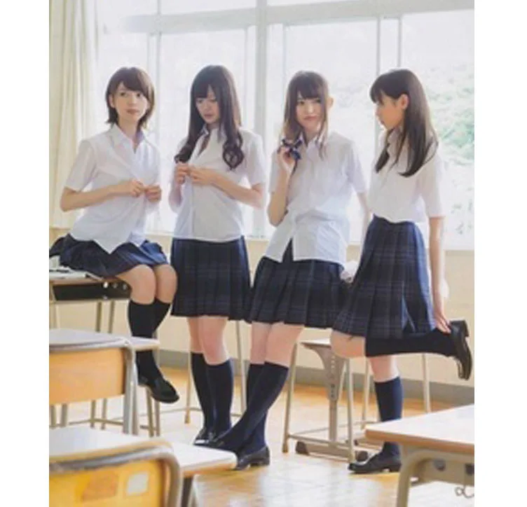 Японская школьная форма стильная французская Блузка для девочек с острым