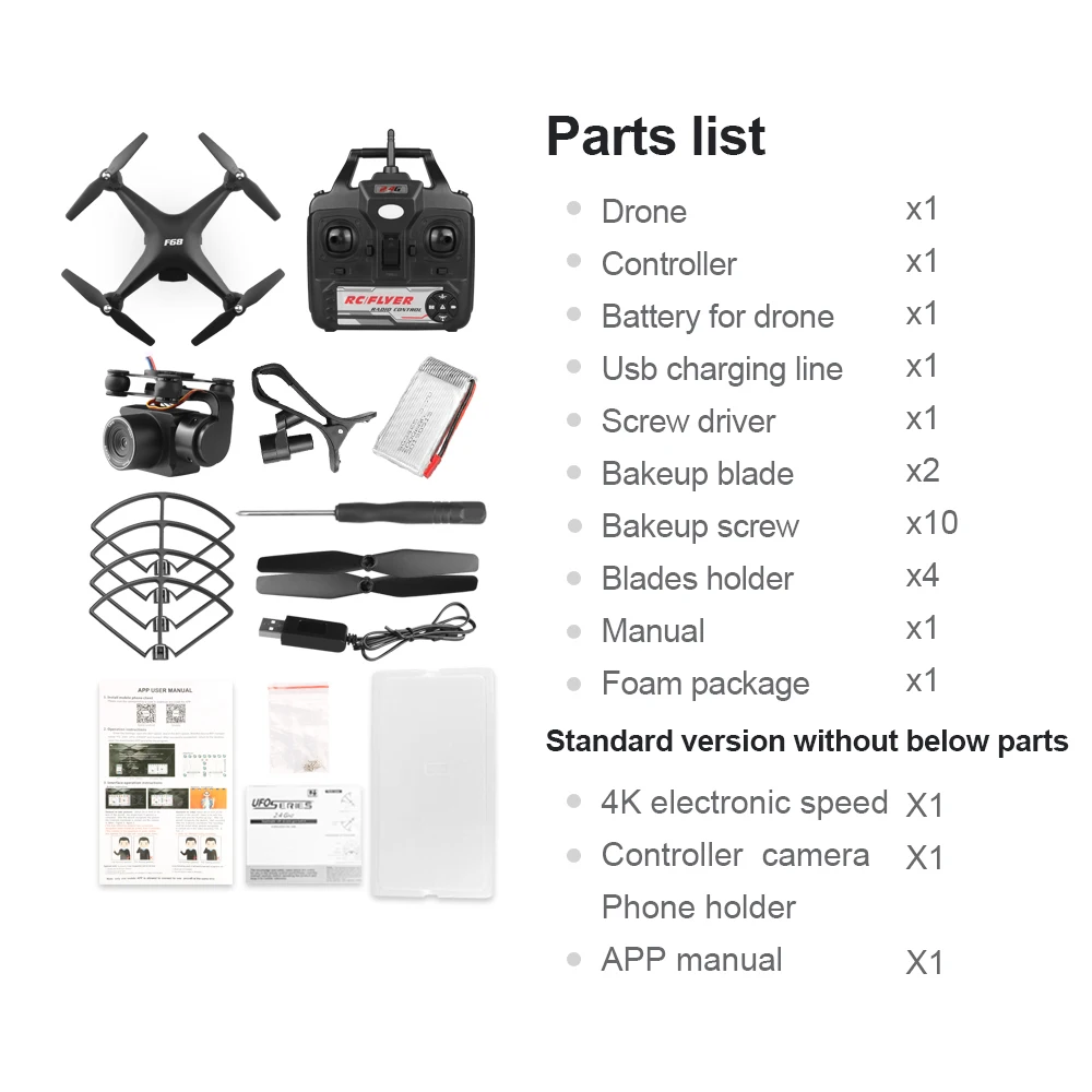 RC для радиоуправляемых вертолётов дронов 4K HD камера долгий срок службы батареи