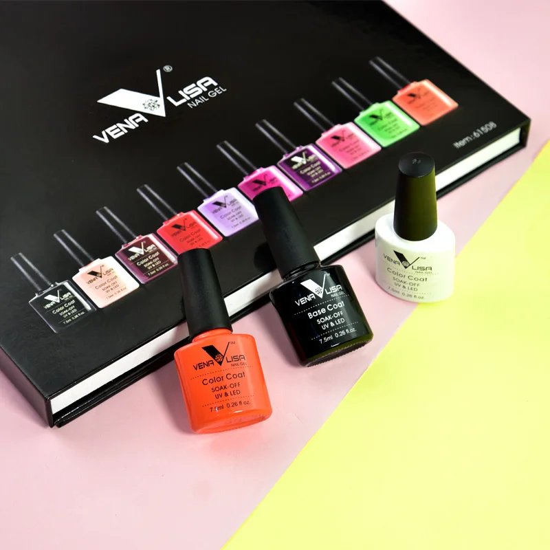 Гель лак Venalisa для маникюра цветная книга со светодиодной подсветкой|top gel|soak offgel gel