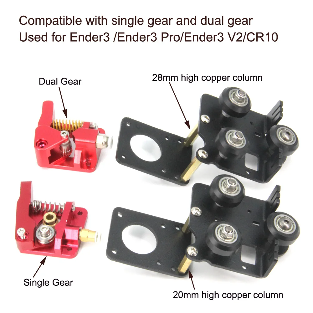 3d printer parts upgrade support plate extruder with 3pcs pulleys kiteasy print filament for ender3 v2 ender 3series cr10series free global shipping