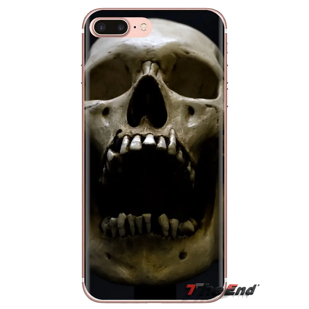 Череп 3d обои Мягкий ТПУ чехол для телефона iPhone XS Max XR X 4 4S 5 5S 5C SE 6 6S 7 8 плюс samsung Galaxy J1