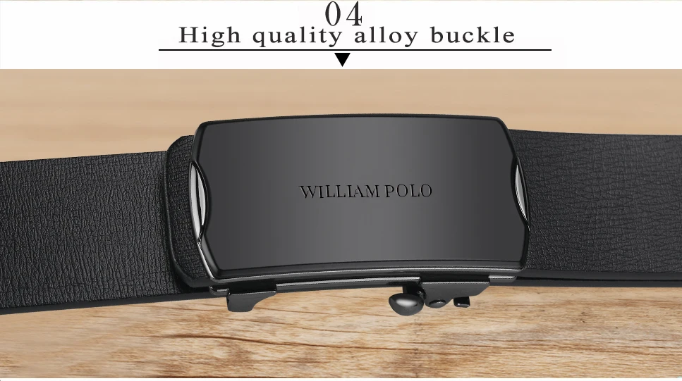 WILLIAMPOLO высокое мужской ремень класса люкс Автоматическая Bulkle Для мужчин кожа металлическая пряжка на ремень джинсы брюки из натуральной кожи ремень, мужской пояс, Новинка