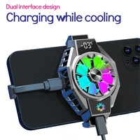 universal x9 mobile phone semiconductor cooling fan rgb wireless charging cell phone radiator game phone cooler tool