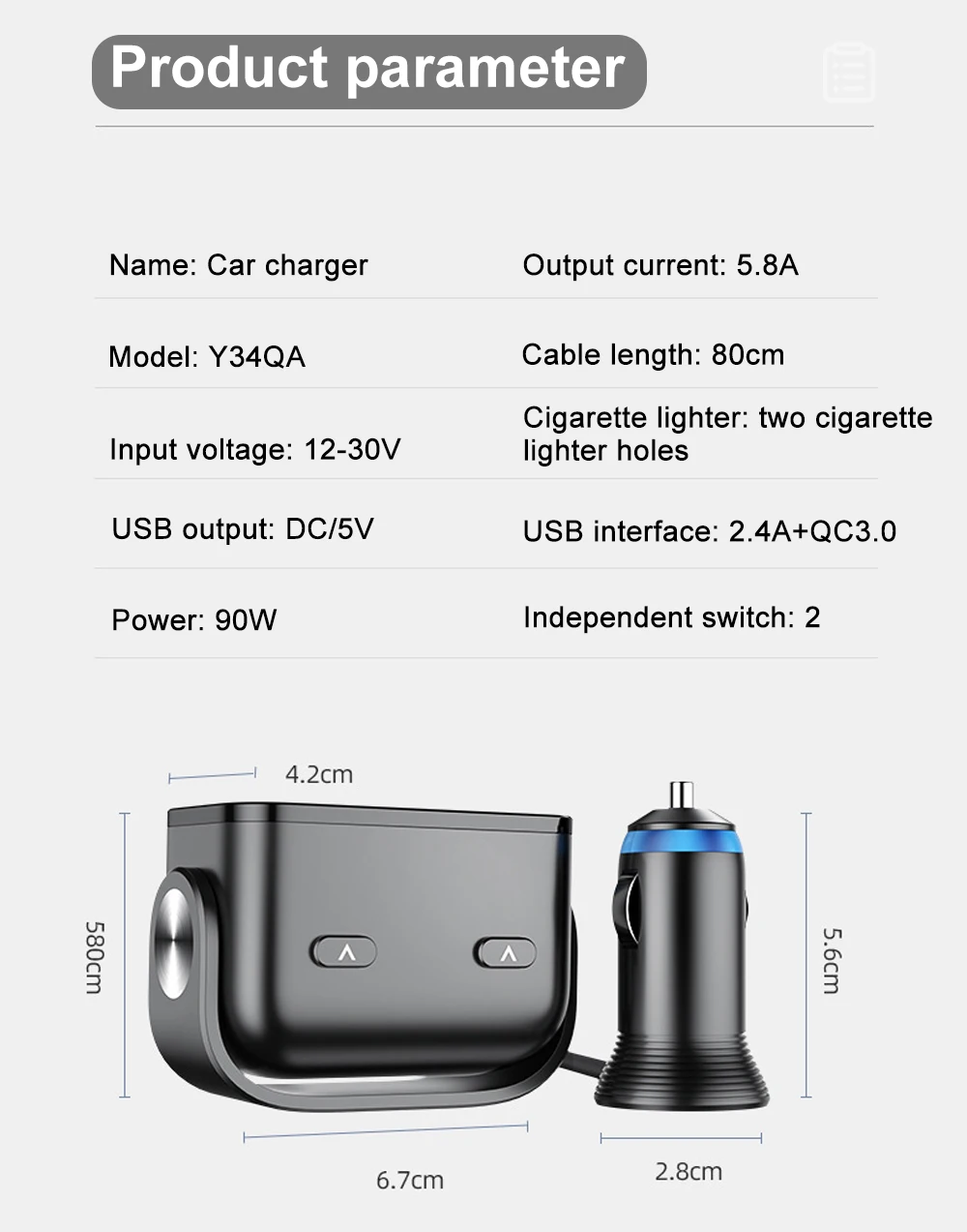 Быстрое зарядное устройство USB QC 3 0 12 В | Автомобили и мотоциклы