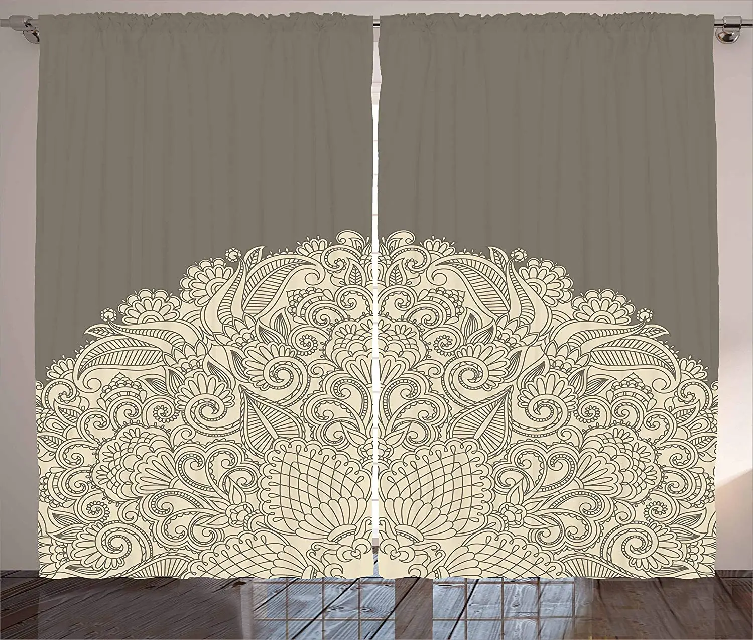 Восточные шторы половина мандала рисунок с богатыми цветами локоны традиционный