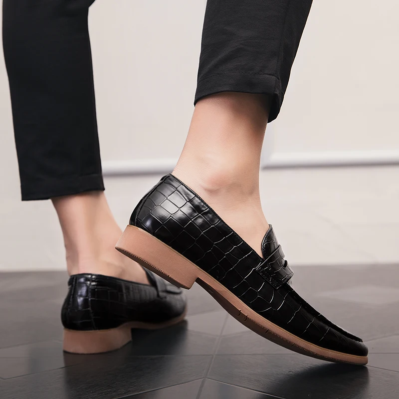 Мокасины мужские из крокодиловой кожи повседневные для вождения | Обувь